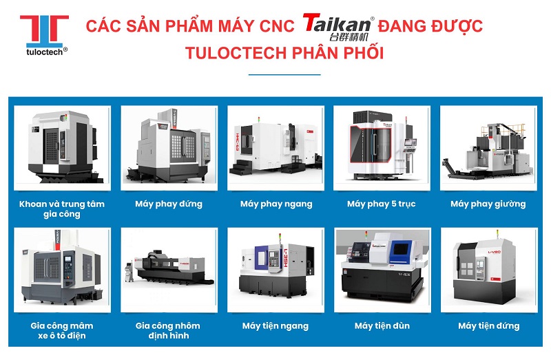 Thị trường có nhiều dòng máy CNC gồm máy phay, máy tiện, trung tâm gia công, máy phay giường...