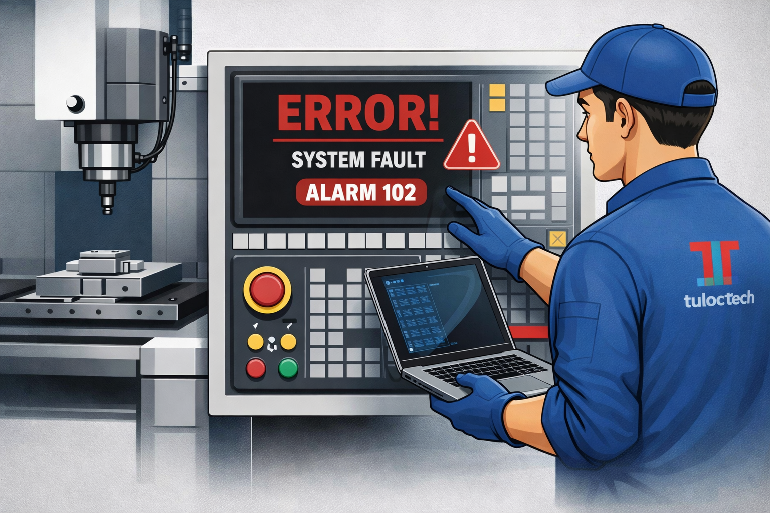 Sửa lỗi màn hình máy phay CNC