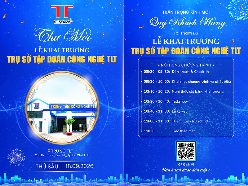 Thư mời Lễ khai trương Trụ sở Tập đoàn Công nghệ TLT