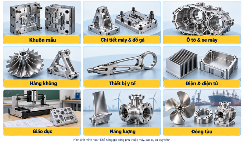 Ứng dụng của máy phay CNC