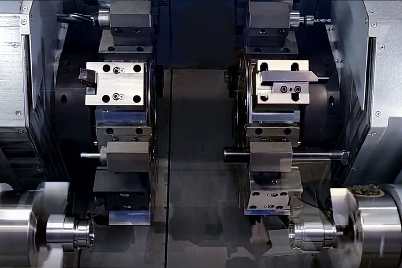 Máy tiện CNC 2 đầu với khả năng tiện phay tích hợp, hoàn thiện nhiều nguyên công trong cùng một lần gá phôi